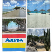 Rideaux De Douche Plage pittoresque et désert Aruba (Devant)