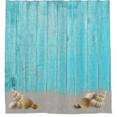 Rideaux De Douche Plage Rustique Plage Plage Plage bleu turquoise (Devant)