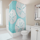 Rideaux De Douche Plage tropicale Turquoise Sable blanc Dollar Côtie (En situation)