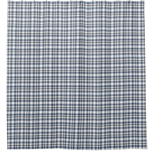 Rideaux De Douche Plaid blanc bleu 1 (Devant)