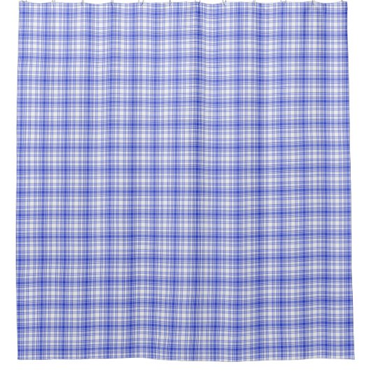 Rideaux De Douche Plaid blanc bleu 2 (Devant)