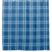 Rideaux De Douche Plaid bleu (Devant)