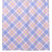 Rideaux De Douche Plaid bleu rose jaune (Devant)