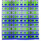 Rideaux De Douche Plaid bleu-vert (Devant)
