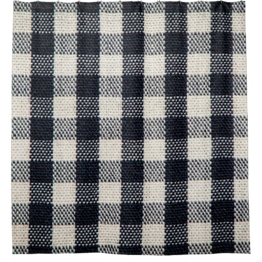 Rideaux De Douche Plaid cotton fabric texture background. (Devant)