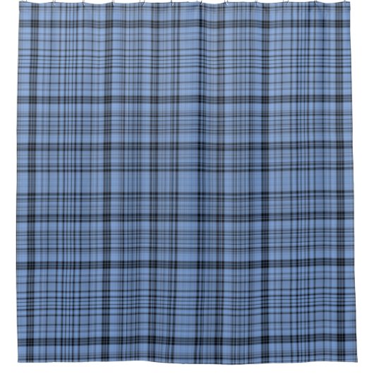 Rideaux De Douche Plaid de bleu de bleuet (Devant)