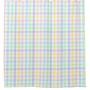 Rideaux De Douche Plaid en pastel