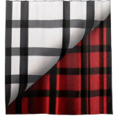 Rideaux De Douche Plaid Moderne Abstraite Rouge Noir Plaid Collectio (Devant)