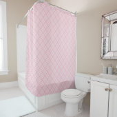 Rideaux De Douche Plaid rose-clair (En situation)