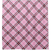 Rideaux De Douche Plaid rose et noir (Devant)