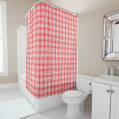 Rideaux De Douche Plaid rouge (En situation)