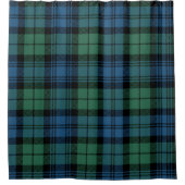 Rideaux De Douche Plaid Tartan Green Blue Motif Rustic Campbell (Devant)