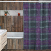 Rideaux De Douche Plaid vert pourpre