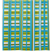 Rideaux De Douche Plaid vert turquoise, olive et citron vert (Devant)