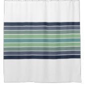 Rideaux De Douche Planche de surf bleu et vert rétro (Devant)