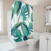 Rideaux De Douche Planchers draps nature tropicale (En situation)