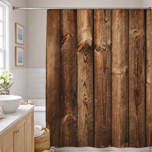 Rideaux De Douche Planches de bois