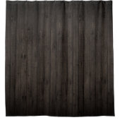 Rideaux De Douche Planches de parquet mince en bois sombre rustique (Devant)