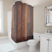 Rideaux De Douche planches en bois (En situation)