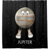 Rideaux De Douche Planète Jupiter & Étoiles (Devant)