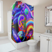 Rideaux De Douche Planètes Aliens dynamiques (En situation)