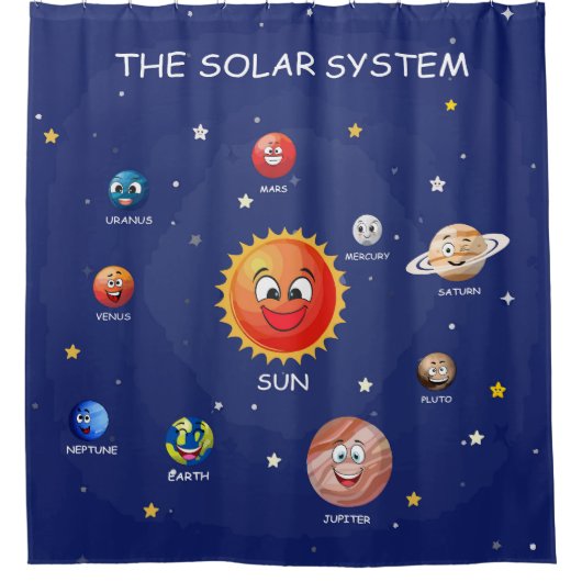 Rideaux De Douche Planètes du système solaire (Devant)