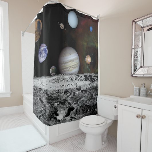 Rideaux De Douche Planets du système solaire (En situation)