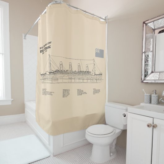 Rideaux De Douche Plans de conception du navire RMS Titanic SD (En situation)