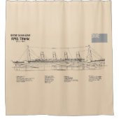 Rideaux De Douche Plans de conception du navire RMS Titanic SD (Devant)