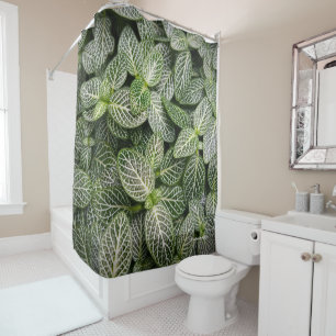 Rideaux De Douche Plante en mosaïque Fittonia avec Feuilles variés