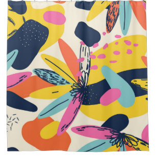 Rideaux De Douche Plantes de jungle exotique moderne motif d'illustr