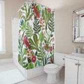 Rideaux De Douche Plantes décoratifs et insectes : Design sans coutu (En situation)