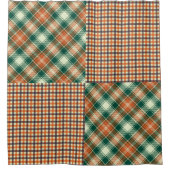 Rideaux De Douche Plaqué moderne et orange vérifié (Devant)