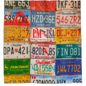 Rideaux De Douche Plaques de licence américaines Art America (Devant)