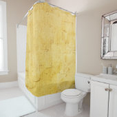 Rideaux De Douche plâtre abstrait jaune clair sur le mur (En situation)