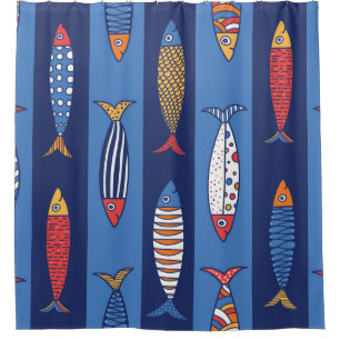 Rideaux De Douche Playtime aquatique : Imaginaire de poisson pour en