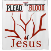 Rideaux De Douche Plead the Blood of Jesus Douwer Curtain (Blanc) (Devant)