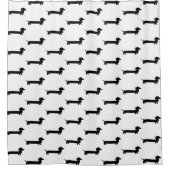 Rideaux De Douche Pleuvant des teckels noirs et blancs (Devant)