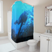 RIDEAUX DE DOUCHE PLONGÉE DE SCUBA (En situation)