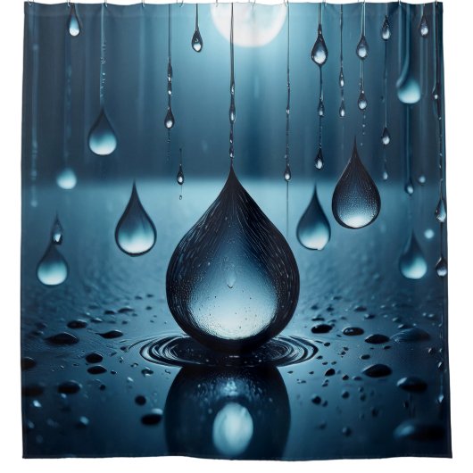 Rideaux De Douche Pluie du soir (Devant)