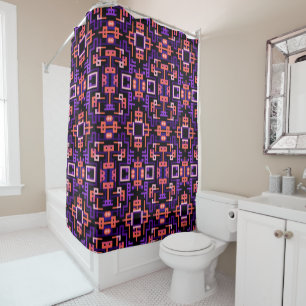 Rideaux De Douche Plum mûr et bulle motif rose