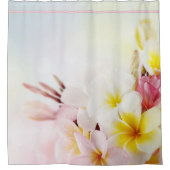 Rideaux De Douche Plumeria rose et blanc tropical (Devant)