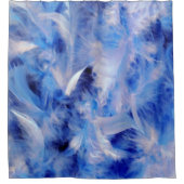 Rideaux De Douche Plumes bleues (Devant)