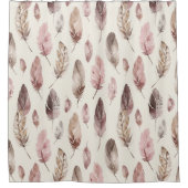 Rideaux De Douche Plumes Brown roses (Devant)