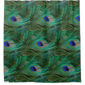 Rideaux De Douche Plumes de paon bleu indien  (Devant)