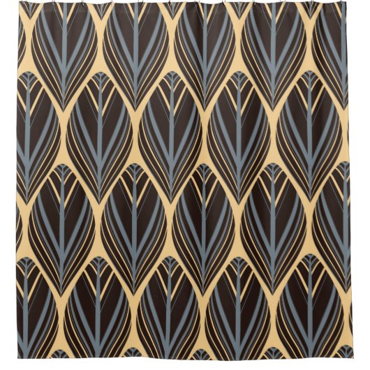 Rideaux De Douche plumes de style indien motif sans couture en argen (Devant)