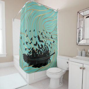 Rideaux De Douche Plumes des Ravens