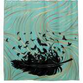 Rideaux De Douche Plumes des Ravens (Devant)