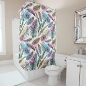 Rideaux De Douche Plumes d'oiseaux (En situation)