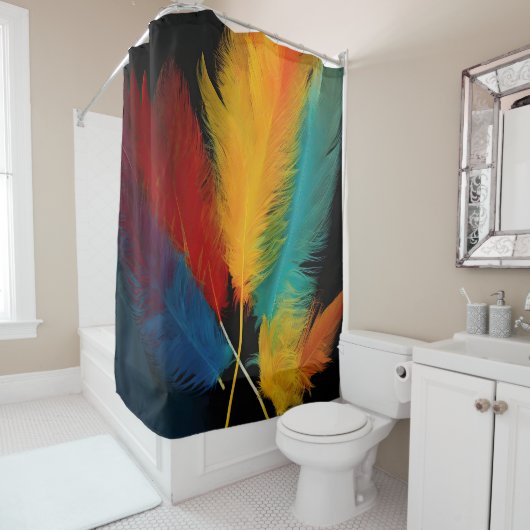 Rideaux De Douche Plumes du sud-ouest 2 (En situation)